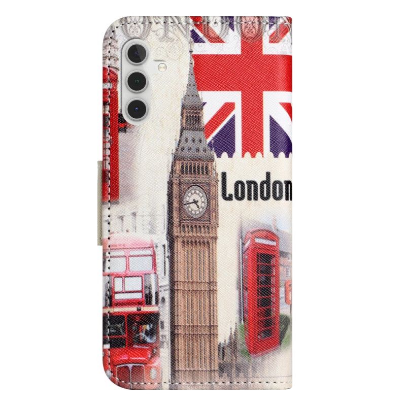 Lederhüllen Samsung Galaxy S24 5g Londoner Leben In Lanière