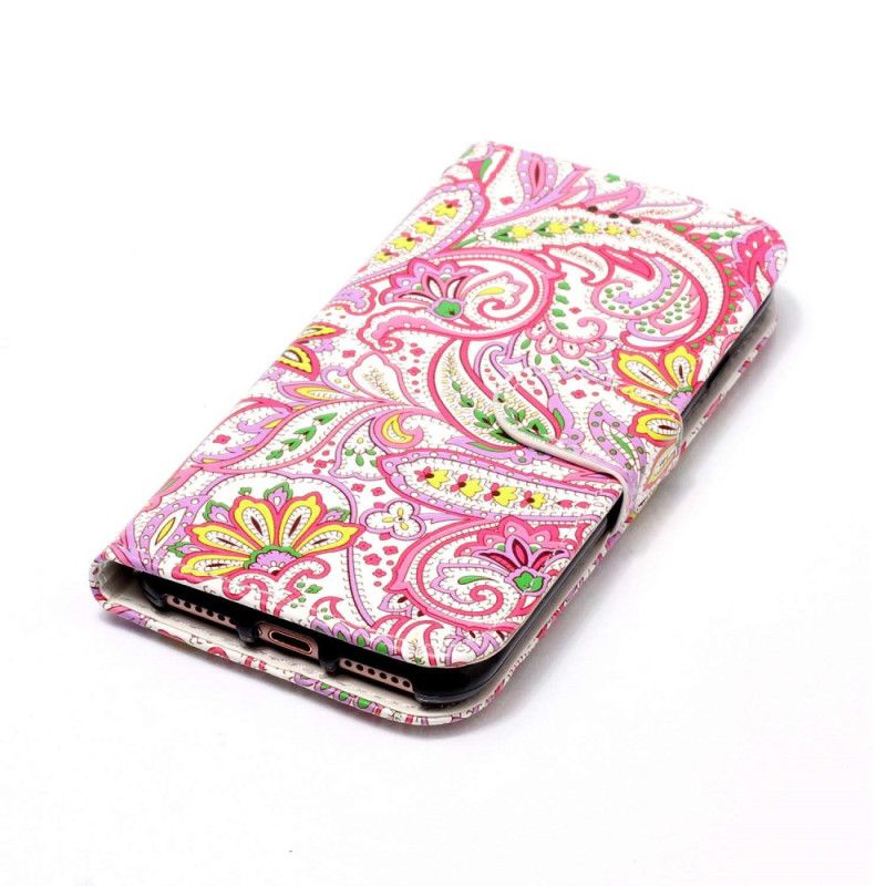 Lederhüllen Samsung Galaxy S24 5g Rosa Blumenmuster Mit Riemen