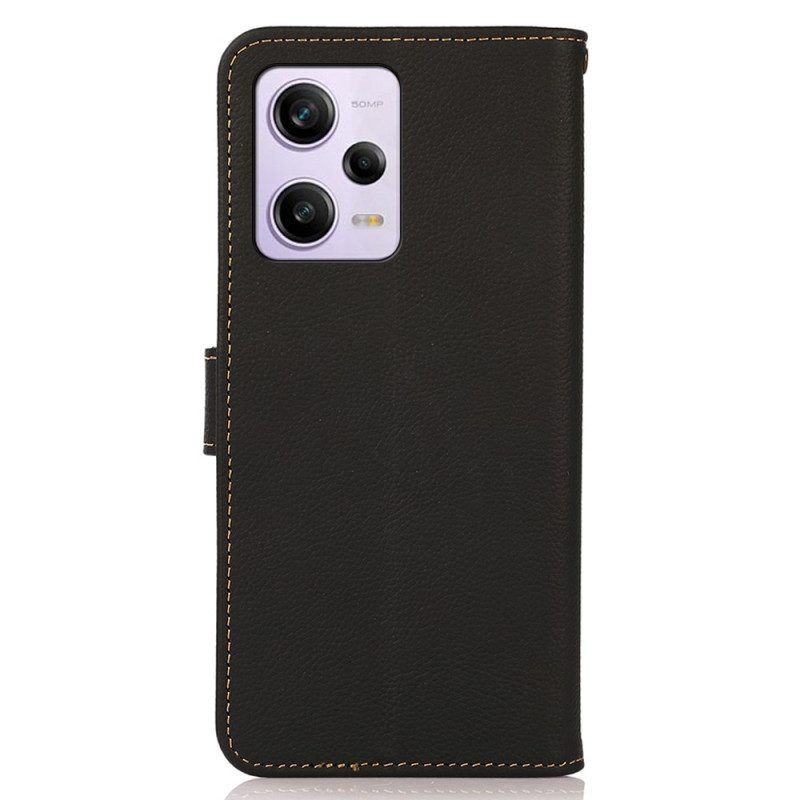 Flip Case Für Xiaomi Redmi Note 12 Pro Khazneh Rfid-echtleder