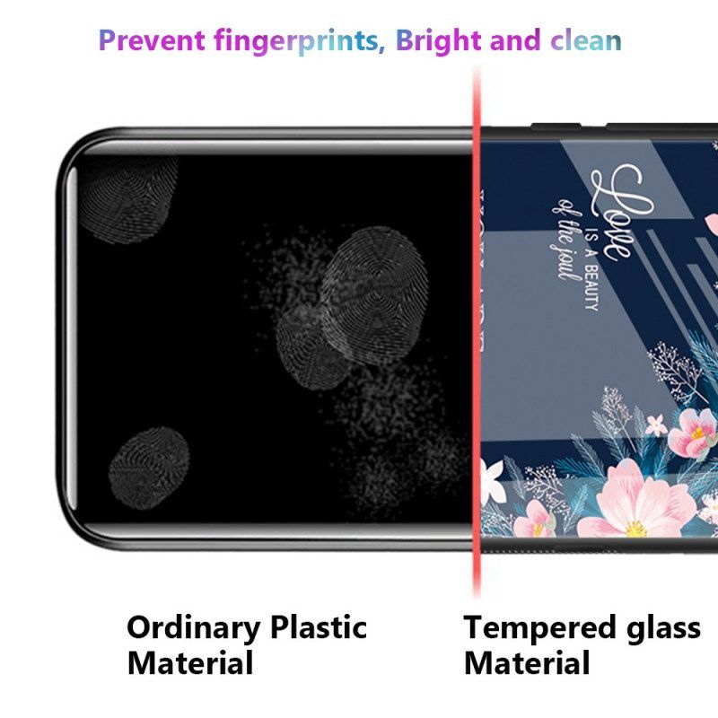 Handyhülle Für Xiaomi Redmi Note 12 Pro Pflanzlich Gehärtetes Glas