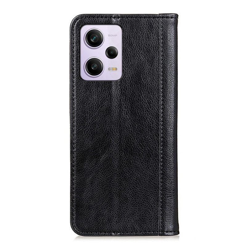 Schutzhülle Für Xiaomi Redmi Note 12 Pro Flip Case Litschi-spaltleder