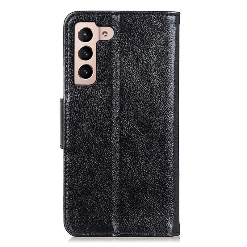 Flip Case Für Samsung Galaxy S23 5G Gespaltenes Nappaleder