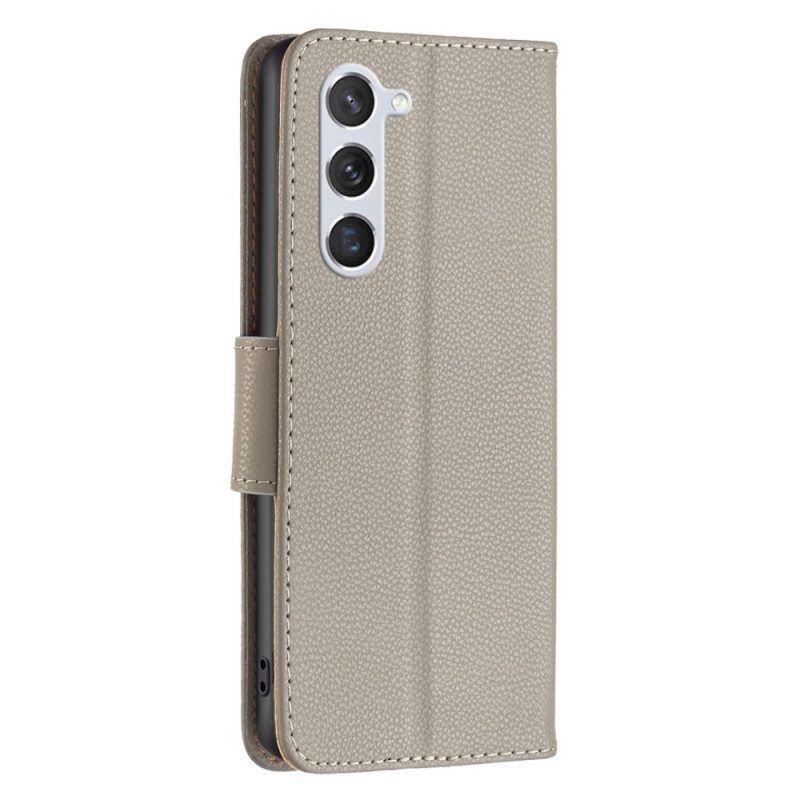 Flip Case Für Samsung Galaxy S23 5G Litschi-schrägverschluss