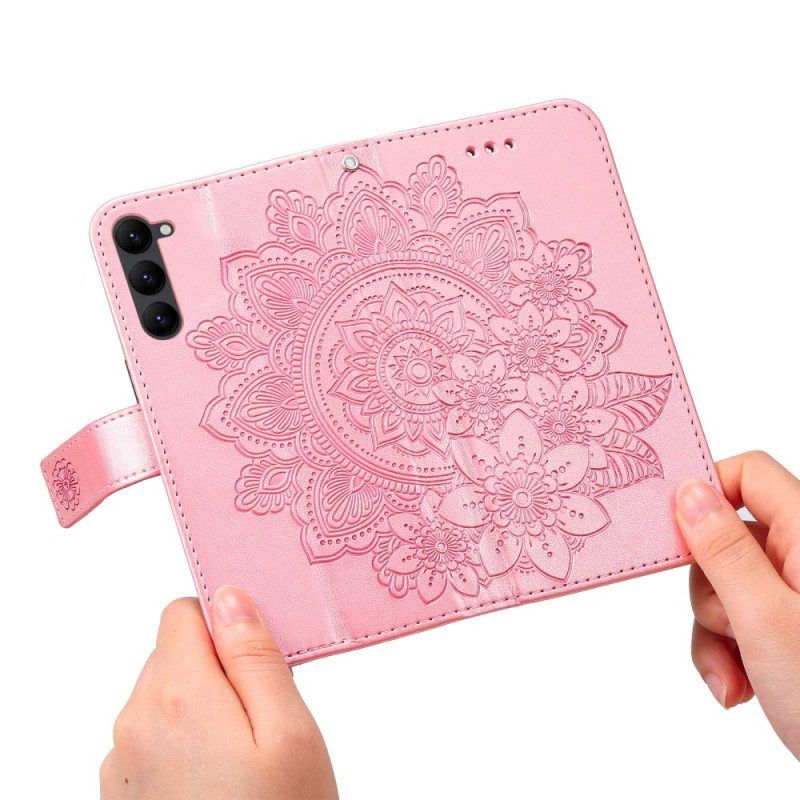 Flip Case Für Samsung Galaxy S23 5G Mit Kordel Riemchen-mandala