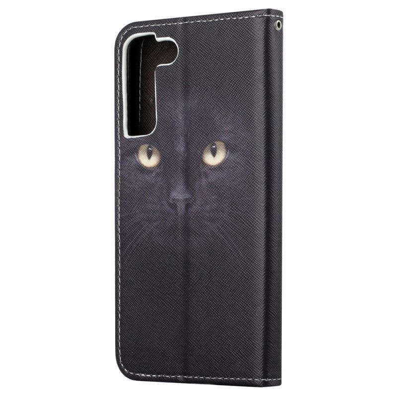 Flip Case Für Samsung Galaxy S23 5G Mit Kordel Tanga Katze