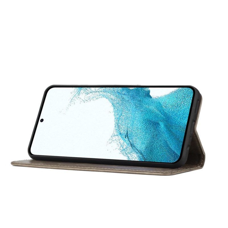 Lederhüllen Für Samsung Galaxy S23 5G Mit Kordel Riemchenblumenmuster