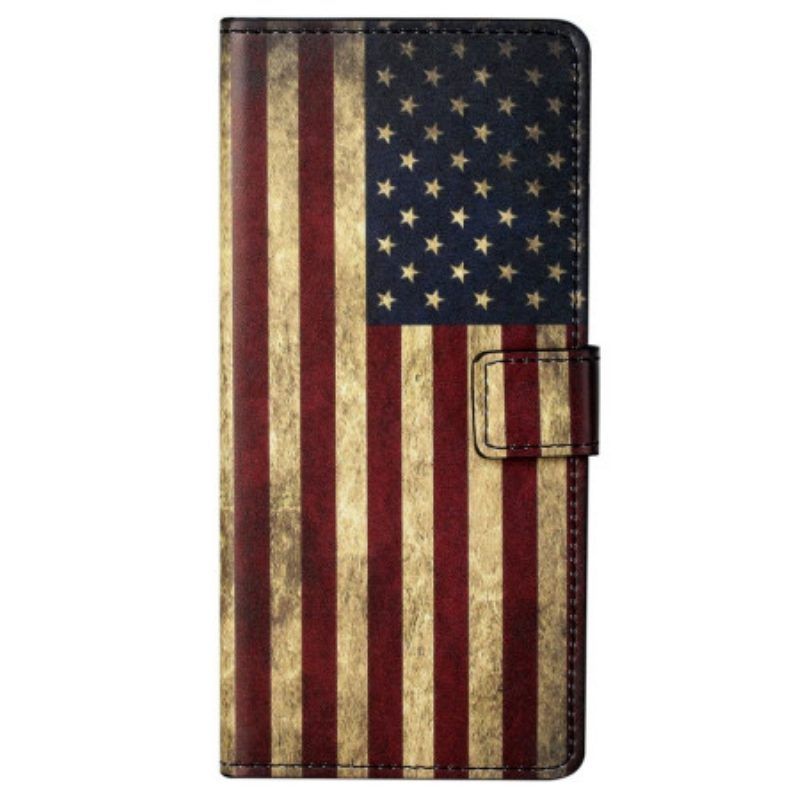 Lederhüllen Für Samsung Galaxy S23 5G Vintage Amerikanische Flagge