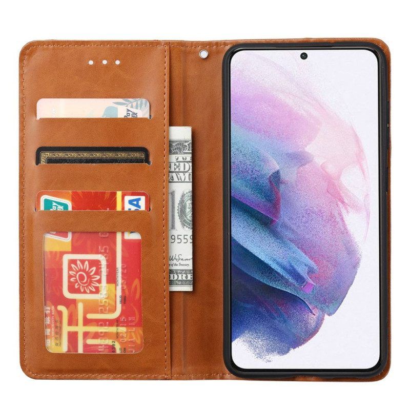 Schutzhülle Für Samsung Galaxy S23 5G Flip Case Kartenhalter Aus Kunstleder