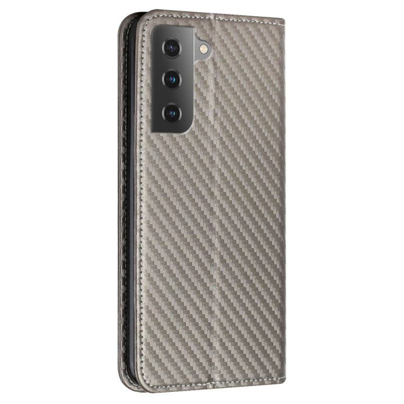 Schutzhülle Für Samsung Galaxy S23 5G Mit Kordel Flip Case Riemchen-carbonfaser-stil