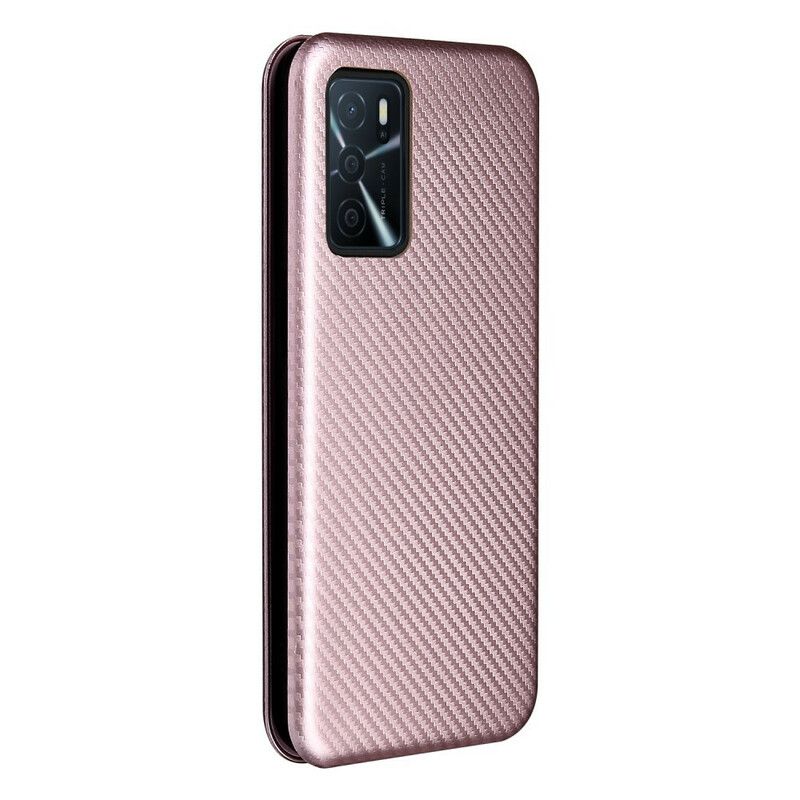 Flip Case Oppo A16 / A16s Farbiges Carbon-silikon