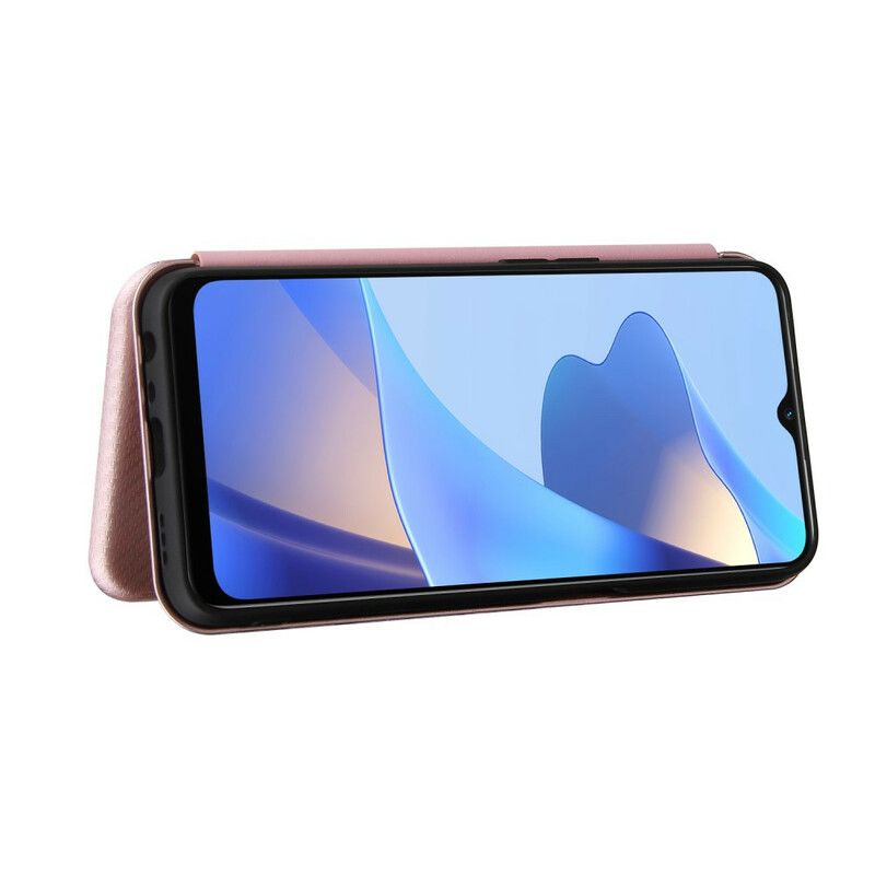 Flip Case Oppo A16 / A16s Farbiges Carbon-silikon