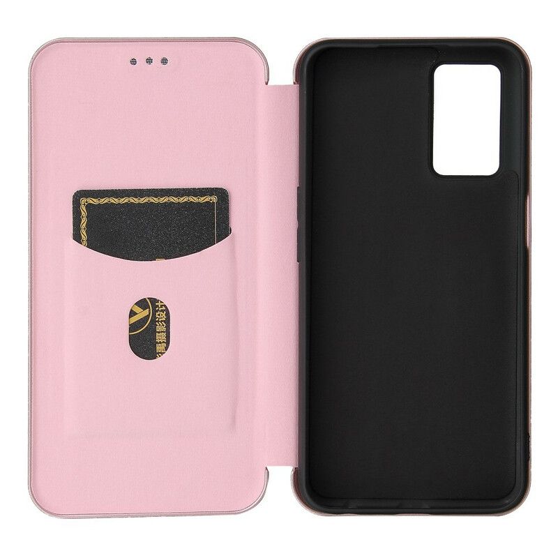 Flip Case Oppo A16 / A16s Farbiges Carbon-silikon