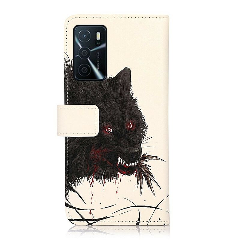 Lederhüllen Für Oppo A16 / A16s Hungriger Wolf