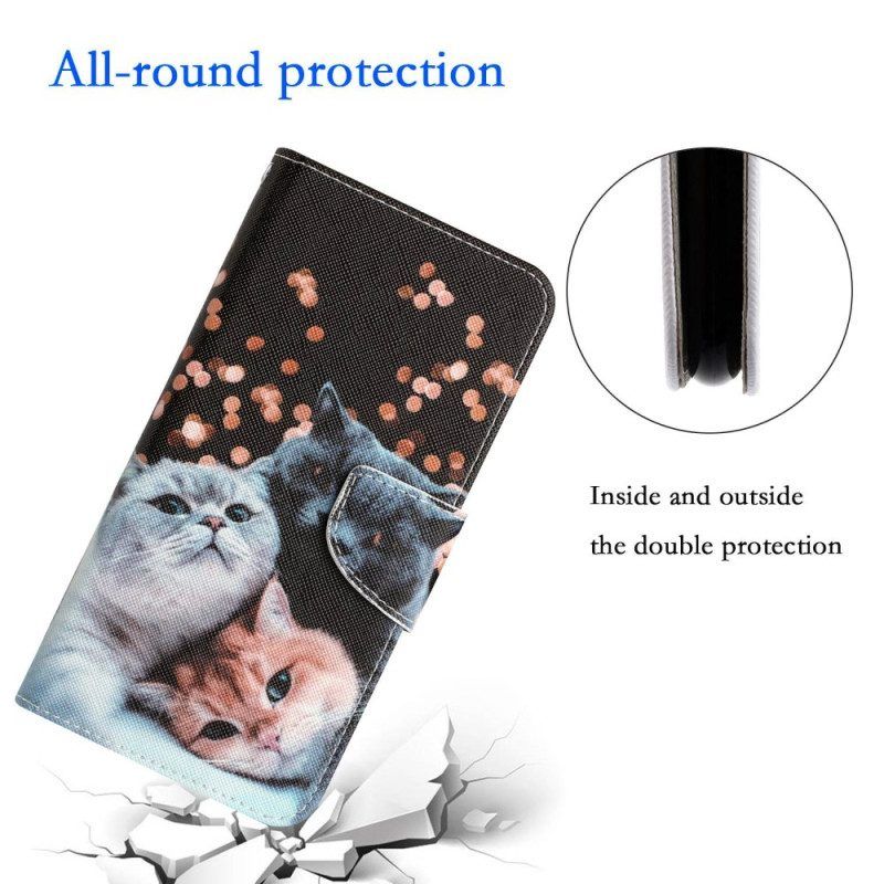 Flip Case Für Samsung Galaxy S23 Ultra 5G Mit Kordel Nur Tanga-katzen