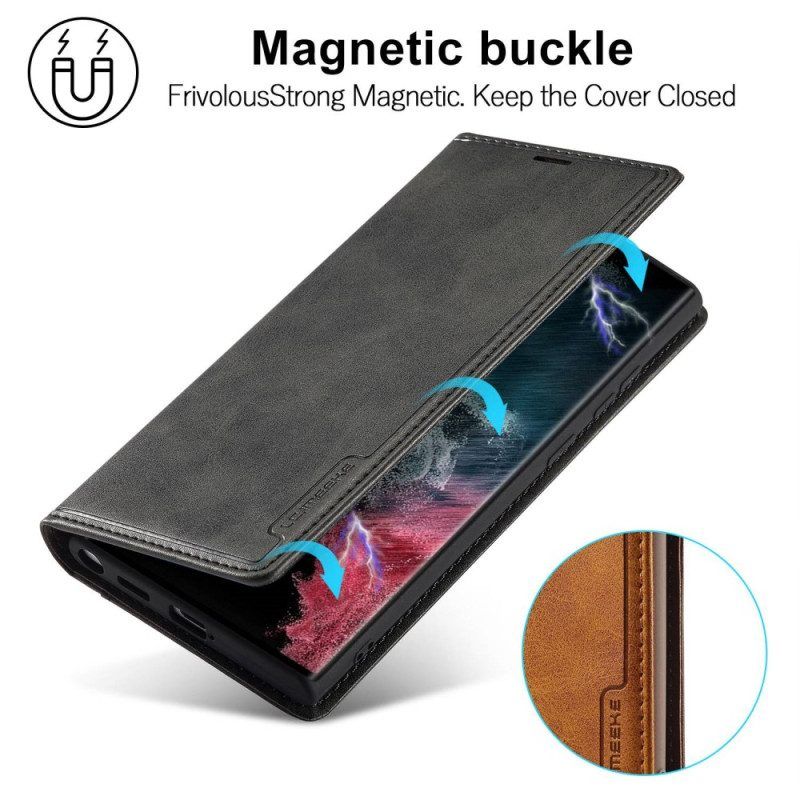 Schutzhülle Für Samsung Galaxy S23 Ultra 5G Flip Case Lc.imeeke Kartenhalter Hinten