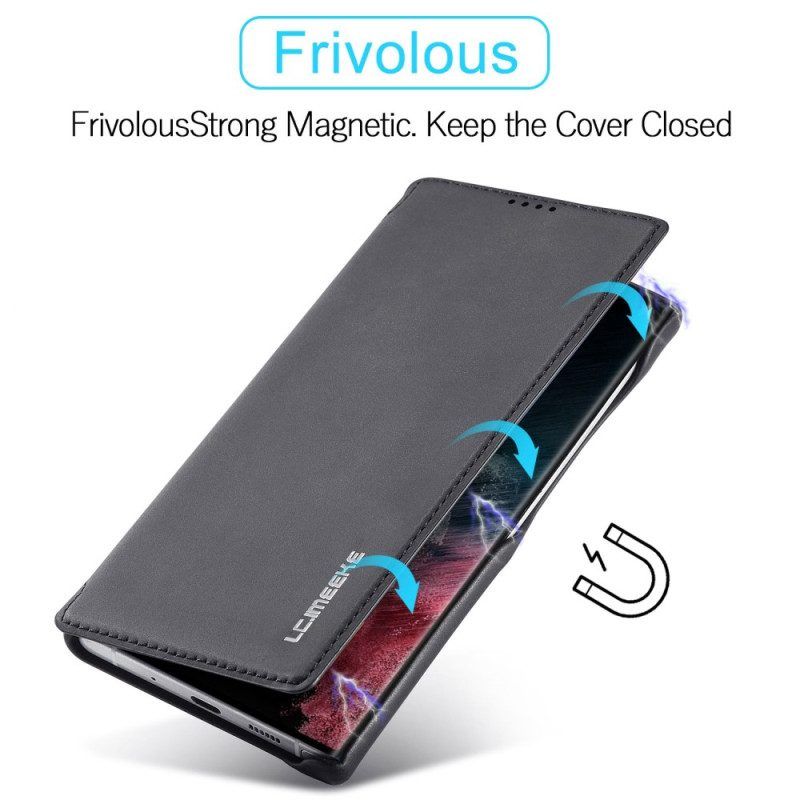 Schutzhülle Für Samsung Galaxy S23 Ultra 5G Flip Case Ledereffekt Lc.imeeke Ledereffekt