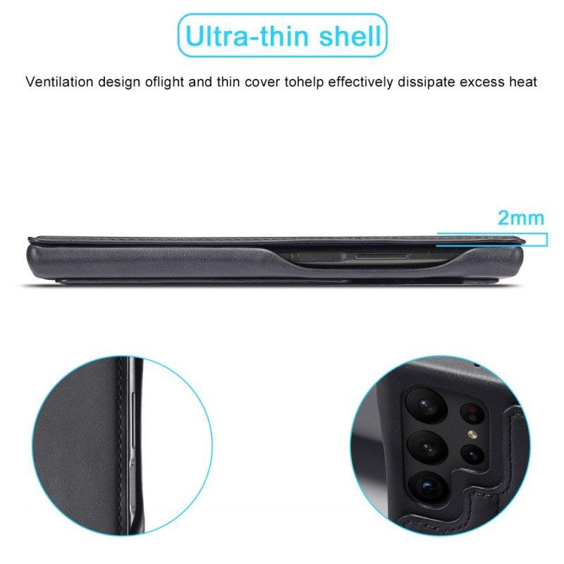 Schutzhülle Für Samsung Galaxy S23 Ultra 5G Flip Case Ledereffekt Lc.imeeke Ledereffekt