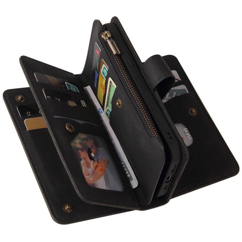Flip Case Für iPhone 14 Pro Max Multifunktionsoptimierte Kartenhalter