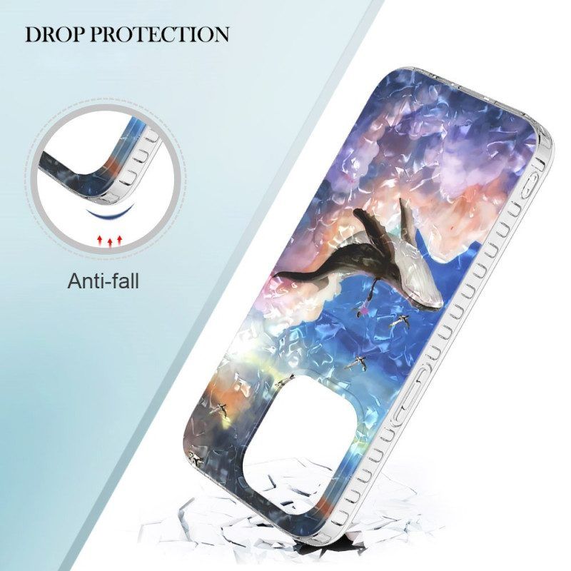 Handyhülle Für iPhone 14 Pro Max Stilisierter Wal