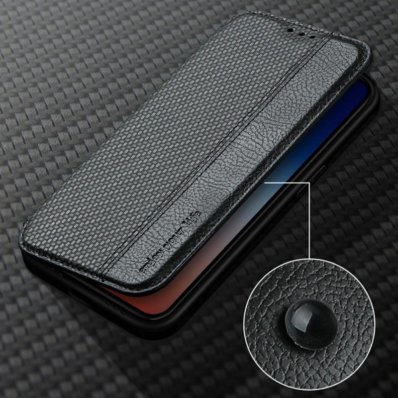 Schutzhülle Für iPhone 14 Pro Max Flip Case Saugnapfverschluss Aus Kohlefaser