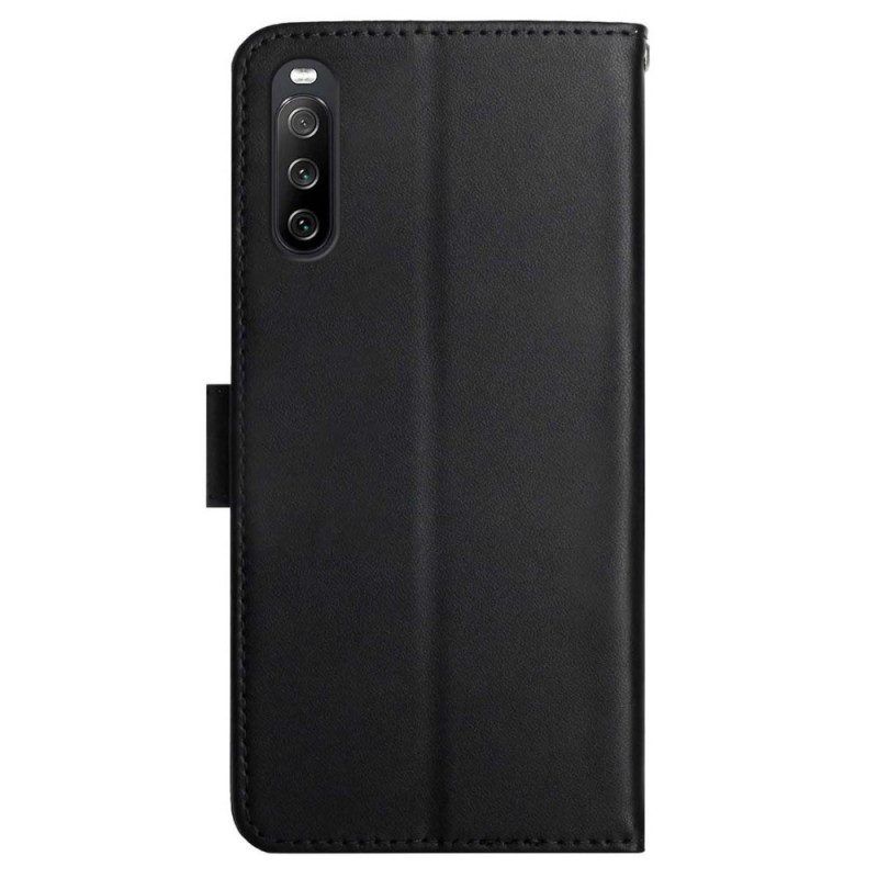 Flip Case Für Sony Xperia 10 IV Echtes Nappaleder