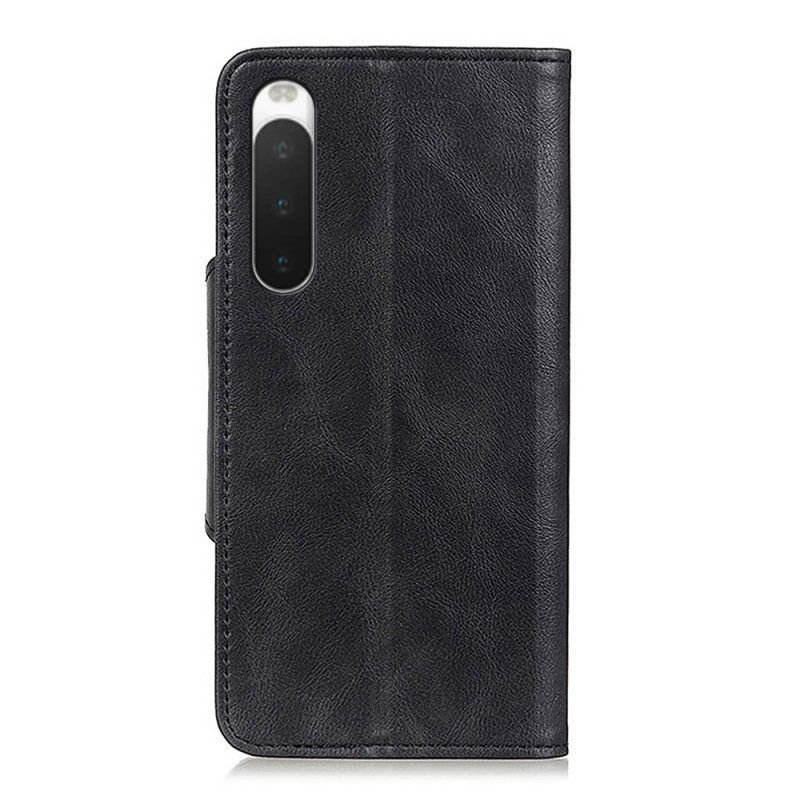 Flip Case Für Sony Xperia 10 IV Knopf Aus Kunstleder