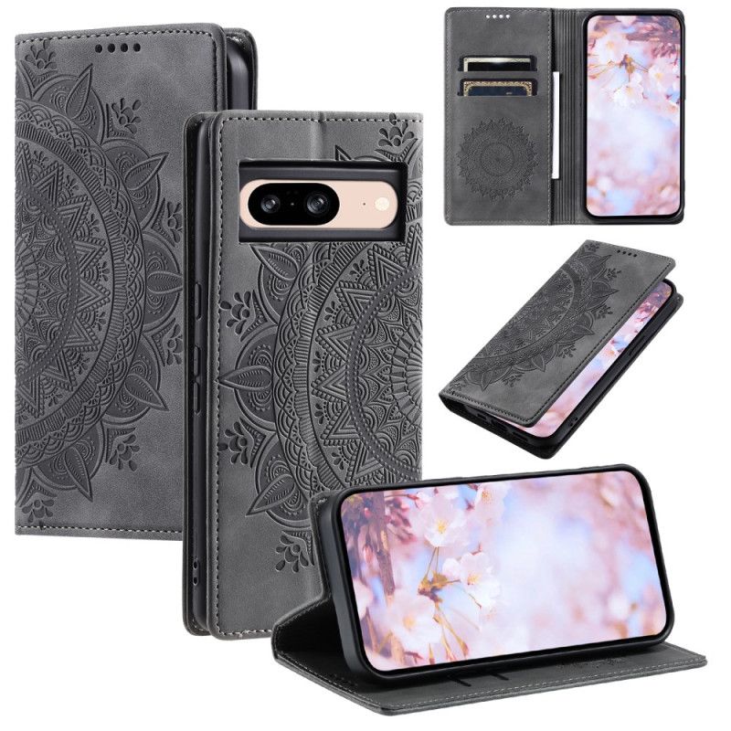 Flip Case Für Google Pixel 9 Pro Mandala-wildleder-effekt