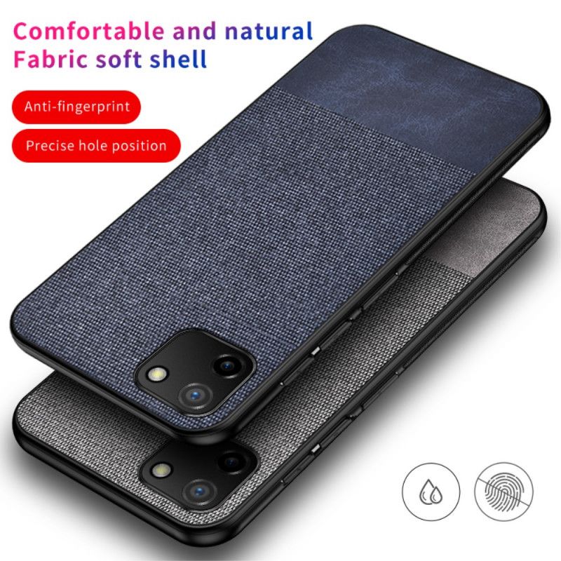 Hülle Realme C11 Schwarz Bi-Textur-Kunstleder