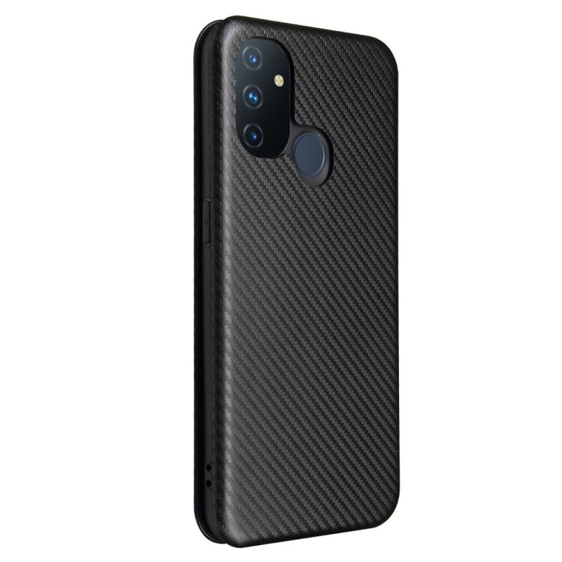 Flip Case OnePlus Nord N100 Schwarz Kohlefaser