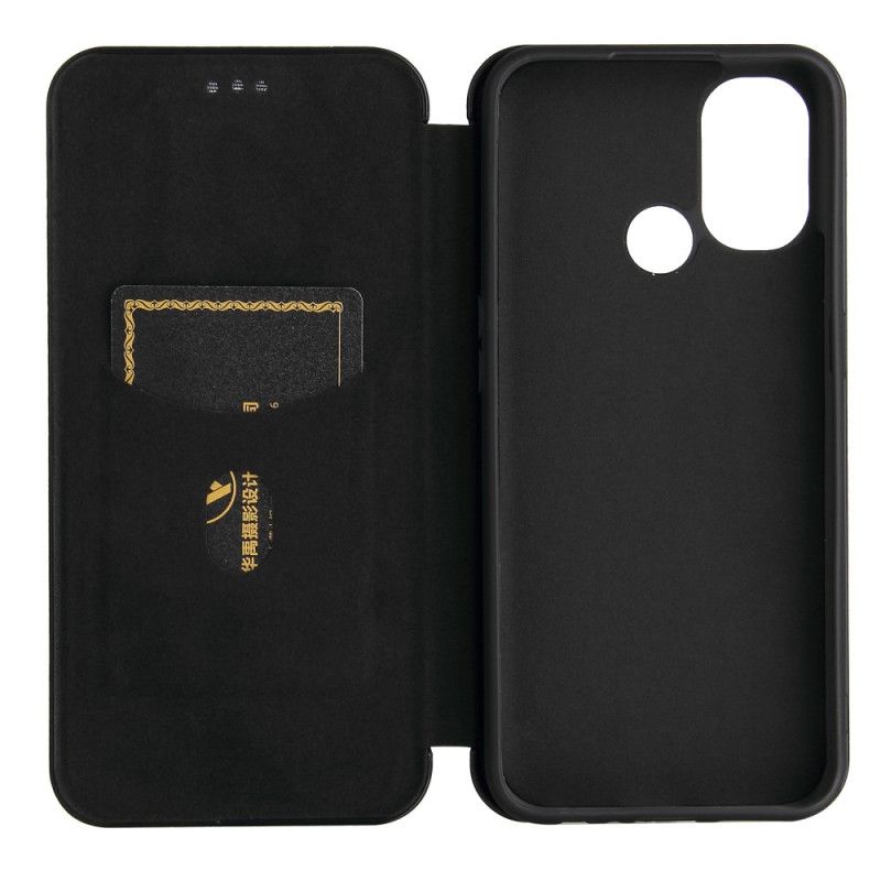 Flip Case OnePlus Nord N100 Schwarz Kohlefaser