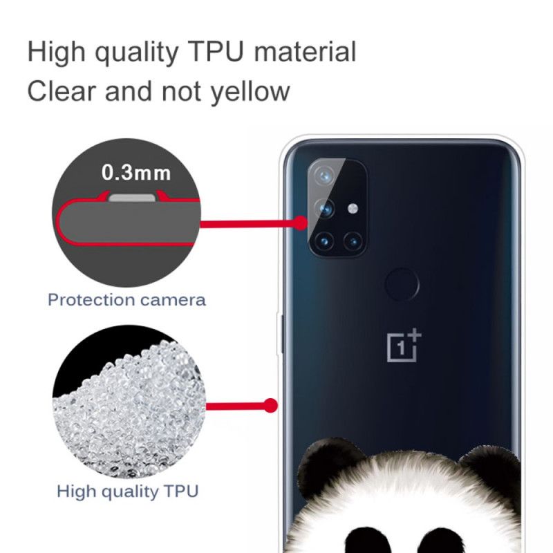 Hülle OnePlus Nord N100 Handyhülle Transparenter Panda