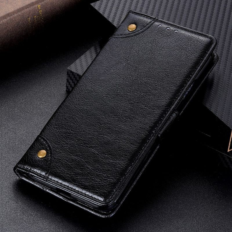 Flip Case Für Samsung Galaxy S20 FE Schwarz Nappalederstil