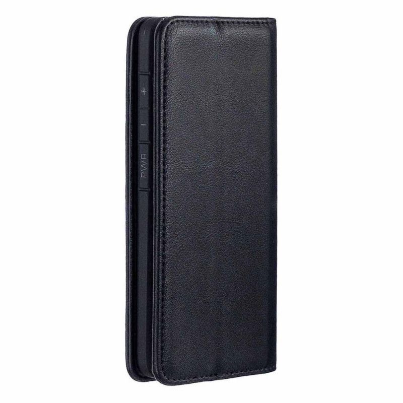 Flip Case Samsung Galaxy S20 FE Schwarz Abnehmbare Schale Aus Echtem Leder