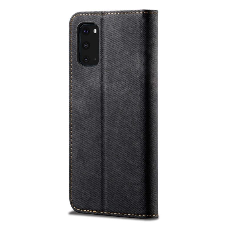 Flip Case Samsung Galaxy S20 FE Schwarz Jeansstoff