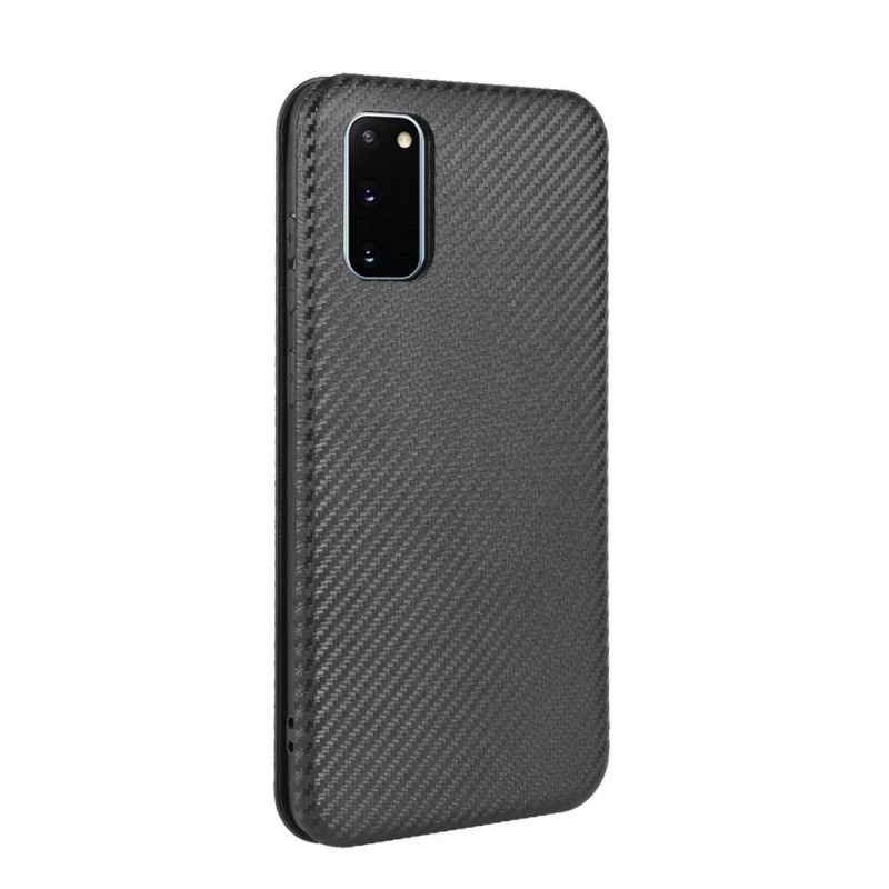 Flip Case Samsung Galaxy S20 FE Schwarz Kohlefaser