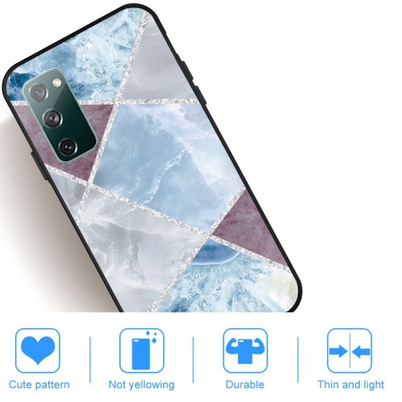 Hülle Samsung Galaxy S20 FE Weiß Marmorgeometrie