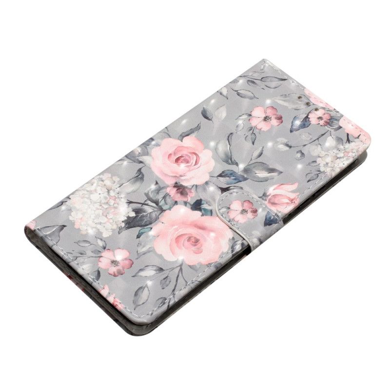 Lederhüllen Oppo A98 5g Rosa Blumen Mit Riemen