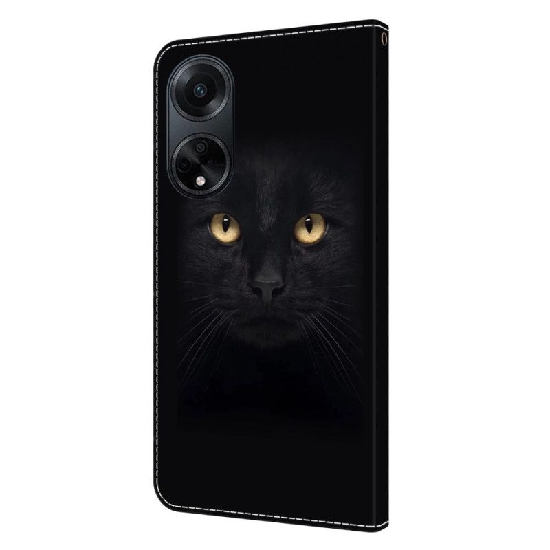 Lederhüllen Oppo A98 5g Schwarze Katze