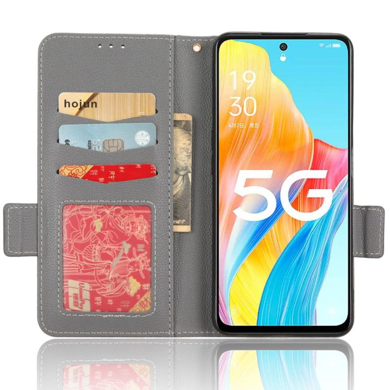 Lederhüllen Oppo A98 5g Ultrafeiner Doppelverschluss