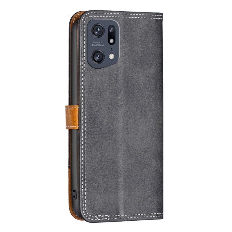 Flip Case Für Oppo Find X5 Pro Binfen-farbband