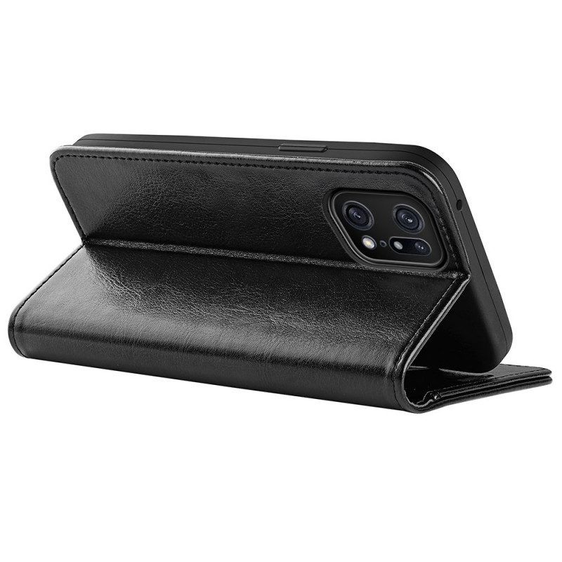 Flip Case Für Oppo Find X5 Pro Vintage-kunstleder