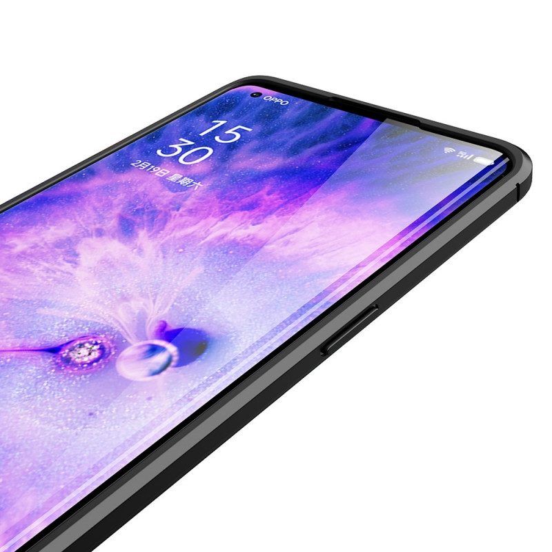 Hülle Für Oppo Find X5 Pro Doppellinien-litschi-ledereffekt