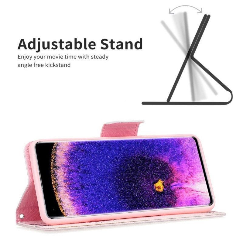 Lederhüllen Für Oppo Find X5 Pro Kluge Giraffe