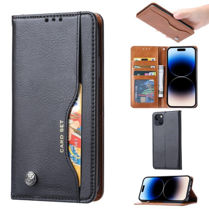 Schutzhülle Für iPhone 15 Flip Case Kartenset