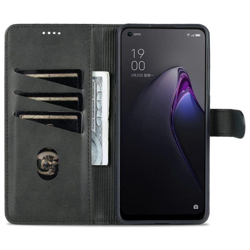 Flip Case Für Oppo Reno 8 Azns Leder-styling