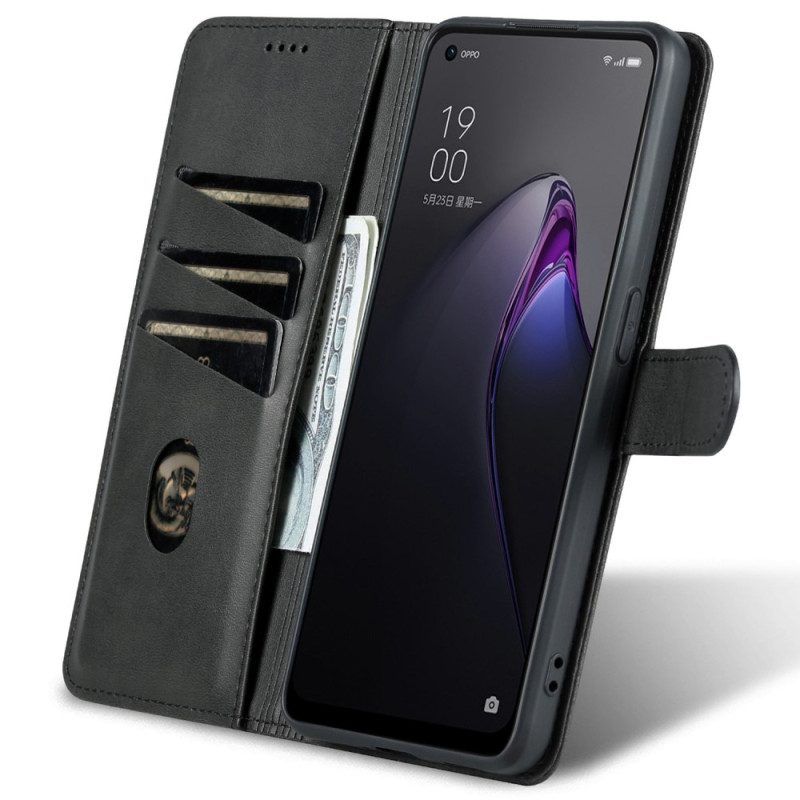 Flip Case Für Oppo Reno 8 Azns Leder-styling