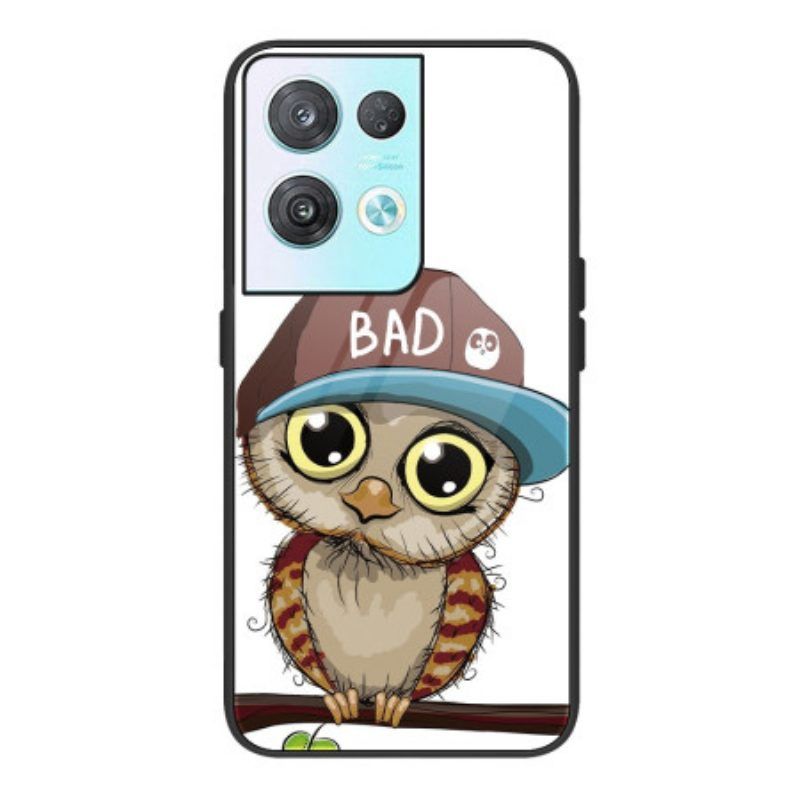 Handyhülle Für Oppo Reno 8 Bad Owl Gehärtetes Glas