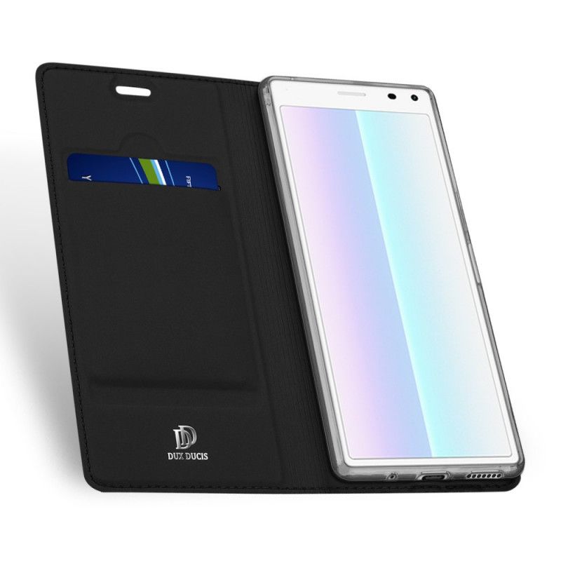 Flip Case Sony Xperia 8 Schwarz Haut Der Dux Ducis Pro-Serie