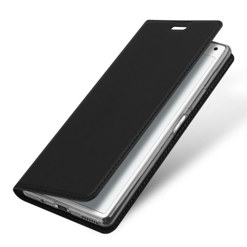 Flip Case Sony Xperia 8 Schwarz Haut Der Dux Ducis Pro-Serie