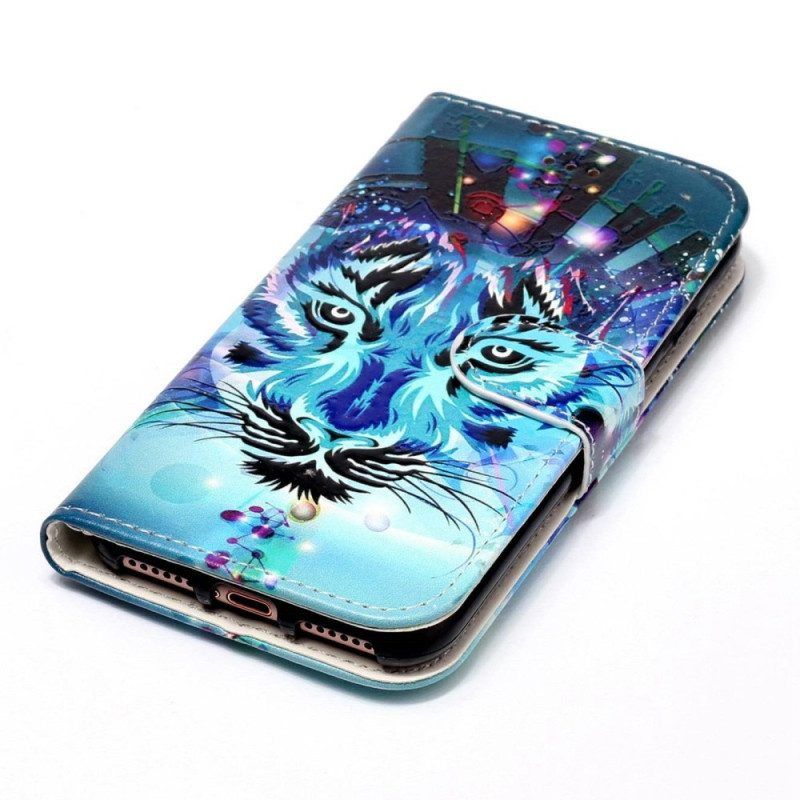 Flip Case Für Xiaomi 12 Lite Tiger Mit Schlüsselband